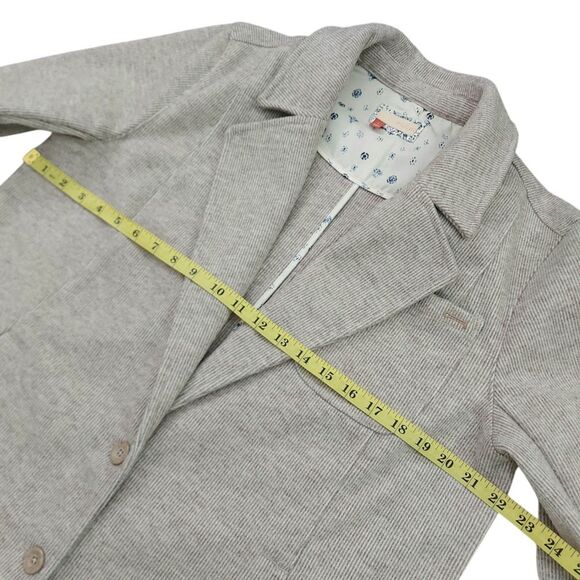 Anthropologie Pilcro Blazer Jacket Womens Large Brown Button Pinstripe Academy - Picture 10 of 13